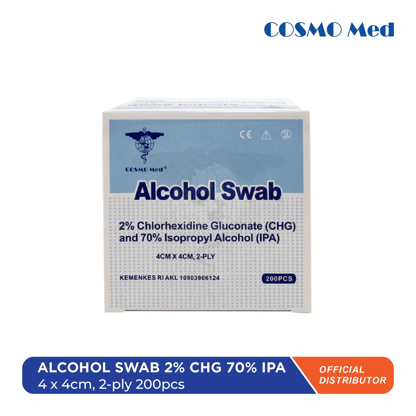 Alcohol Swab 2% Chlorhexidine & 70% Isopropyl
