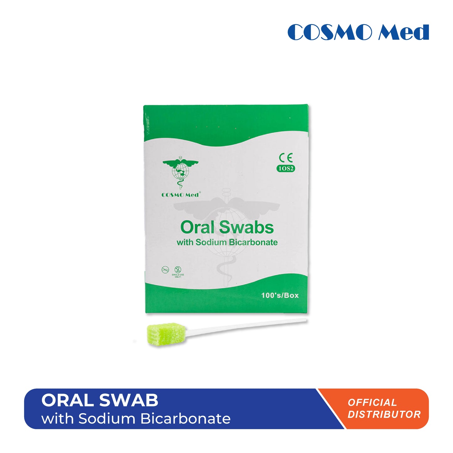 Oral Swab with Sodium Bicarbonate (100pcs)