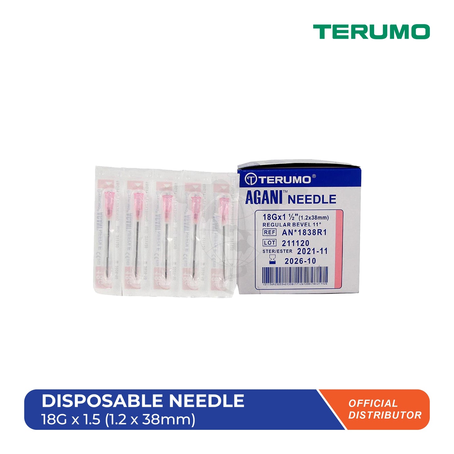 Disposable Needle 18g x 1.5 inch