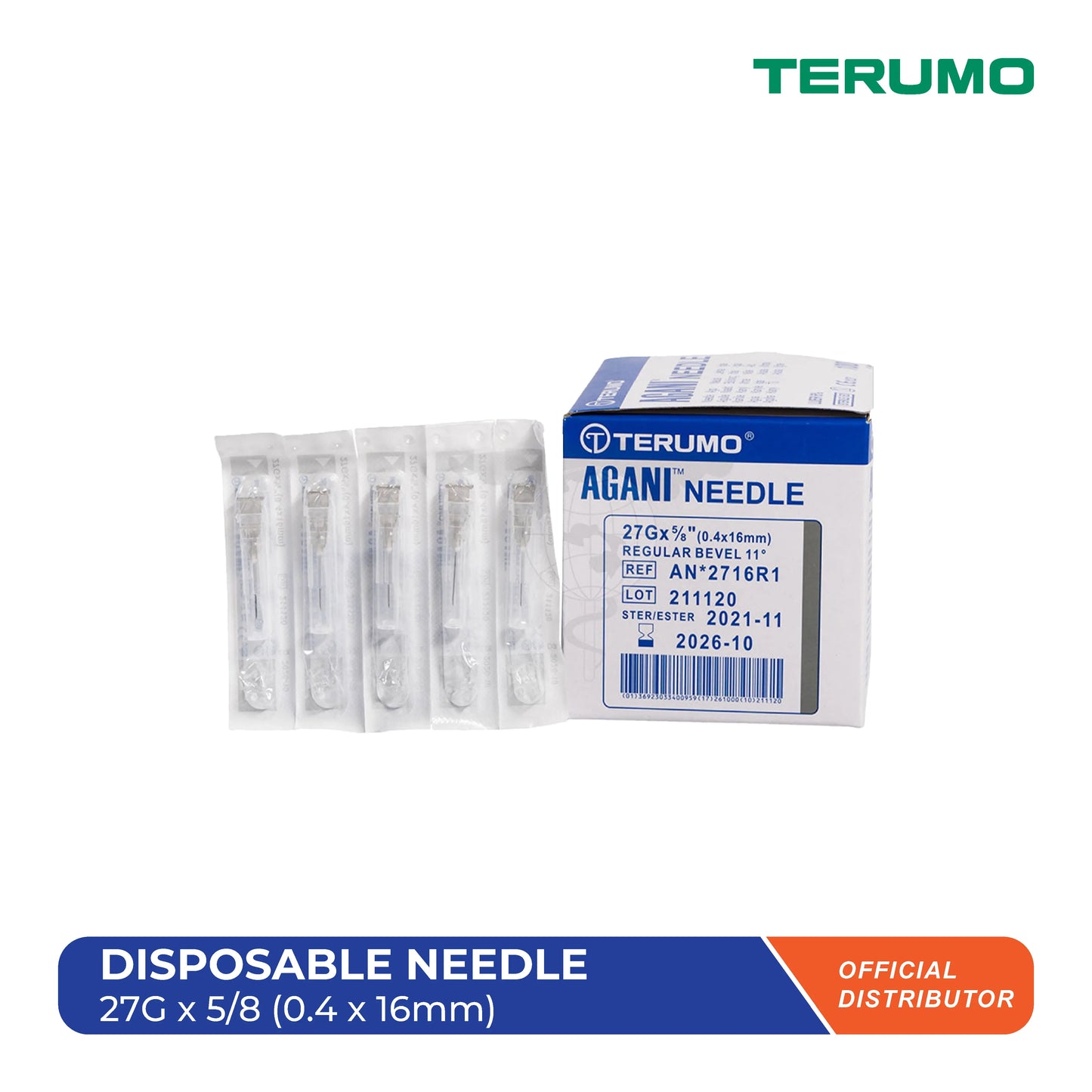 Disposable Needle 27g x 5/8 inch