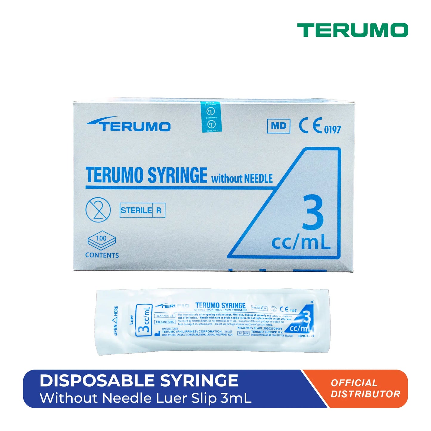 Disposable Syringe Without Needle Luer Slip 3ml