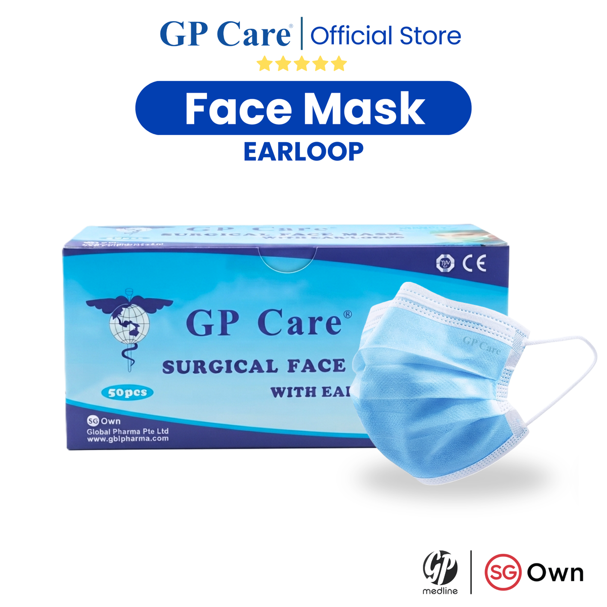 GP care Surgical Face Mask -Blue
