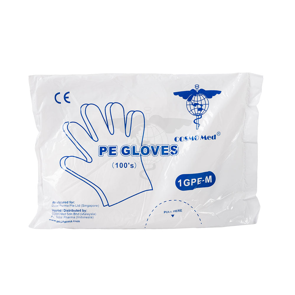 Plastic HDPE Glove, 100pc/pk, 100pk/ctn.