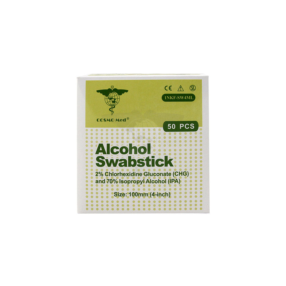 Chlorhexidine Swab-stick with 2% Chg. & 70% Isopropyl Alcohol, Box/50s.