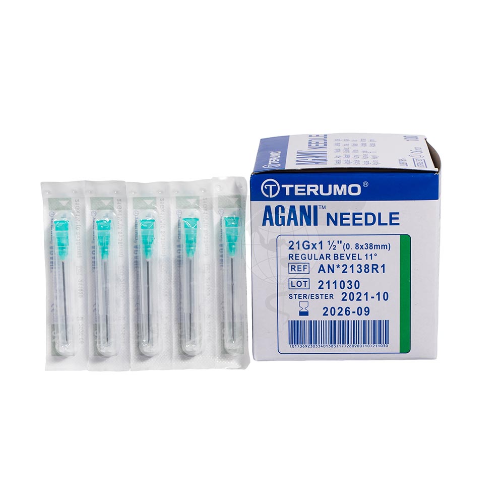 Disposable Needle, 21g x 1-1/2", Sterile, 100pc/bx, 100bx/ctn.