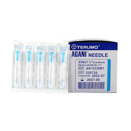Terumo's 23g x 1-1/4" Sterile Silicone Coated Needle