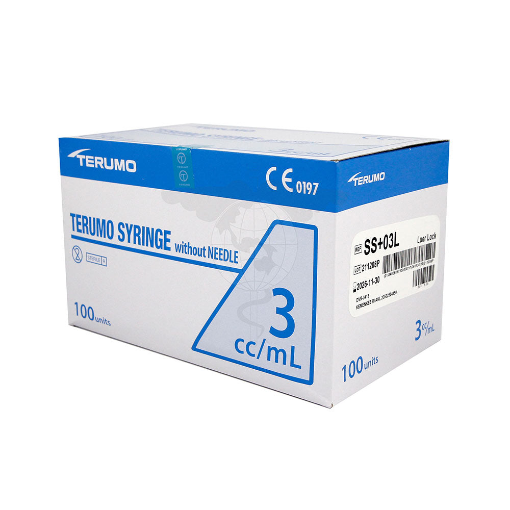 Disposable Syringe, 3ml, Luer-lock, Sterile, 100pc/bx, 18bx/ctn.