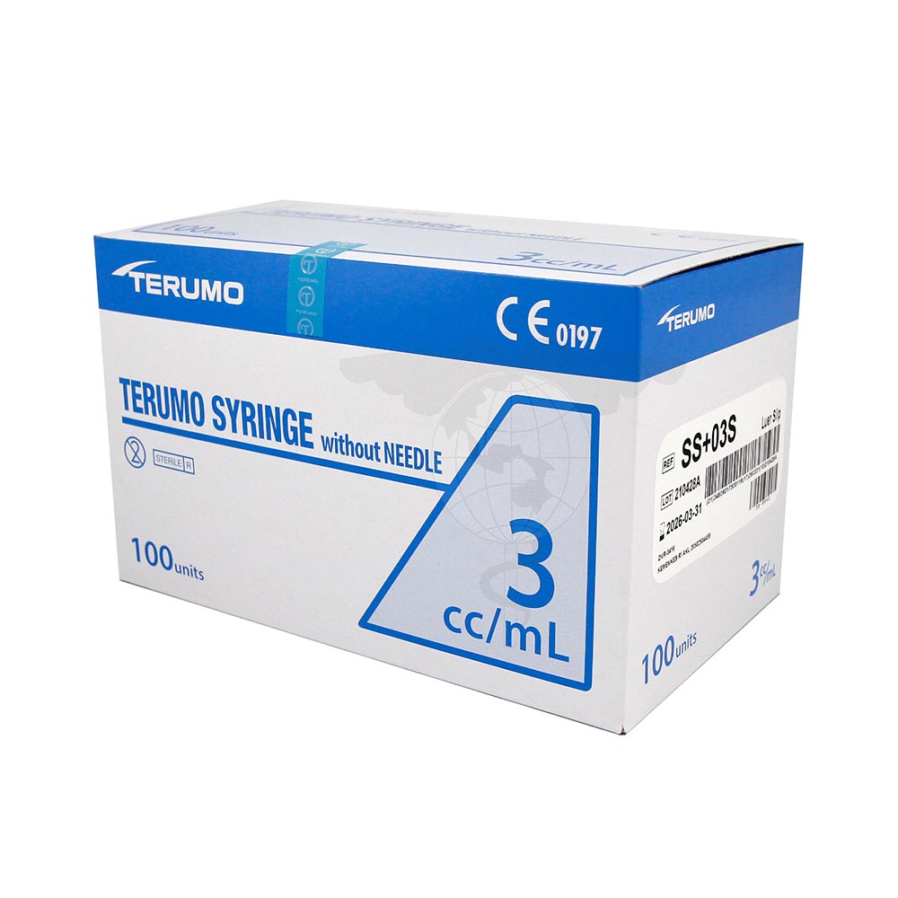 Disposable Syringe, 3ml, Slip-tip, Sterile, 100pc/bx, 18bx/ctn.