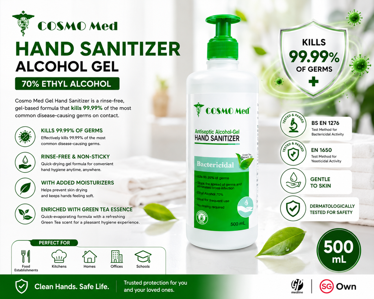 Cosmo Med Hand Sanitizer Alcohol Gel