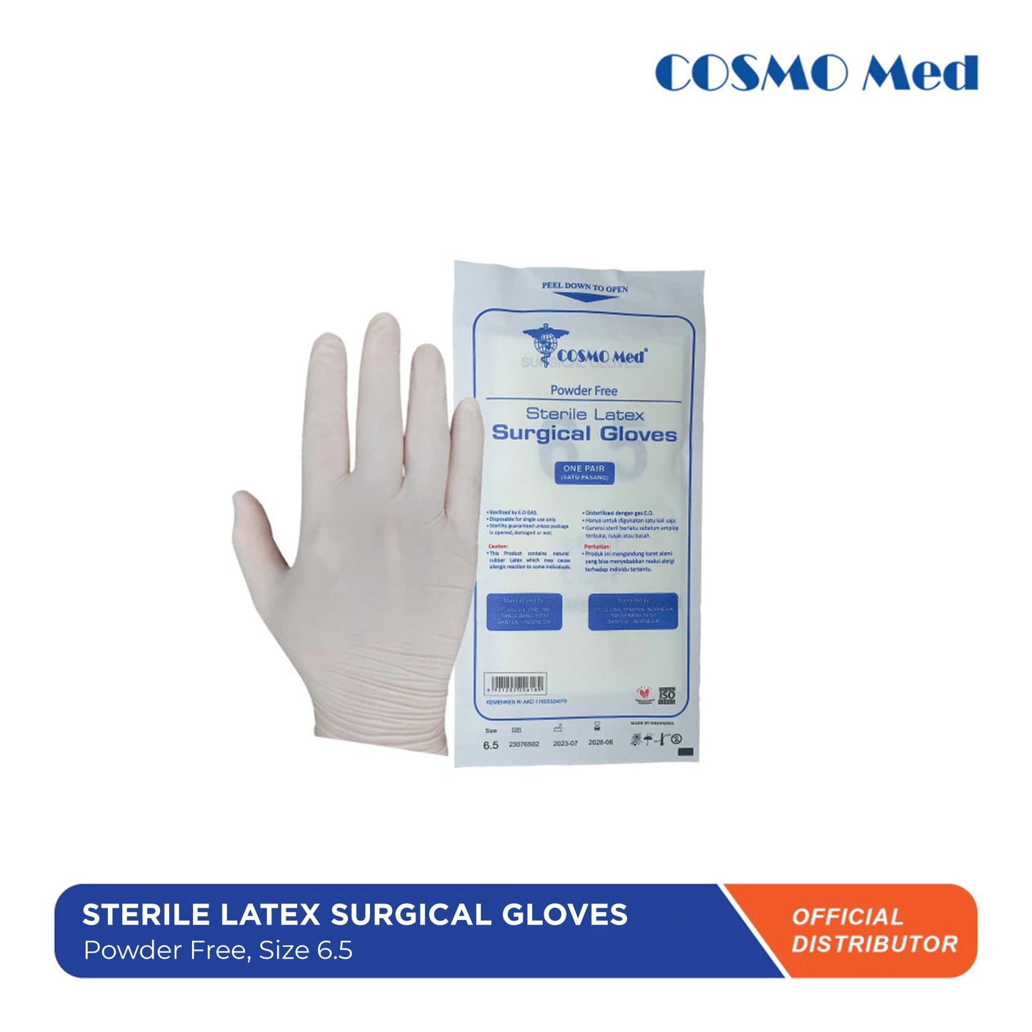 Sterile Latex Surgical Gloves Powder Free
