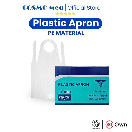 Plastic Apron Individual Fold 2 Sizes -125cm & 140cm