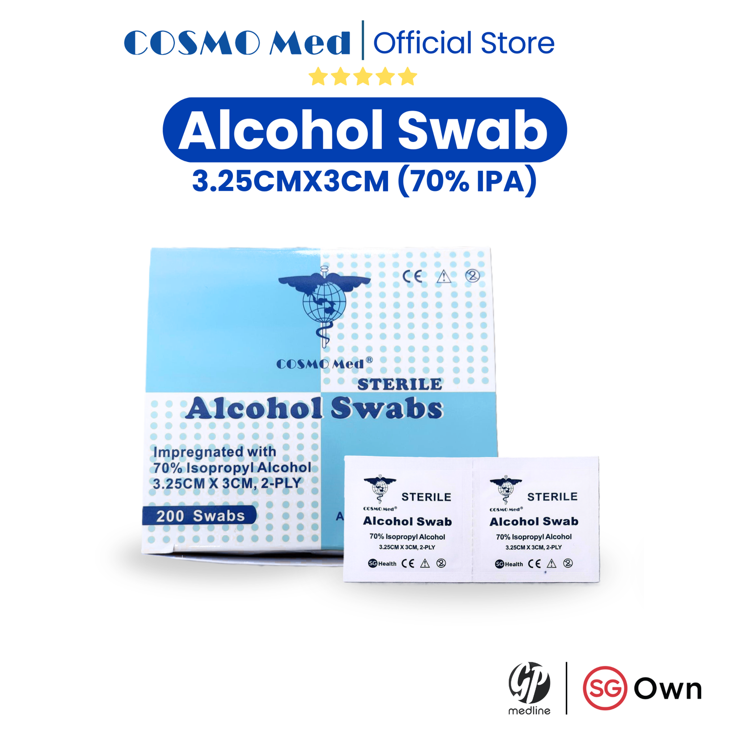 Alcohol Swab 70% Isopropyl