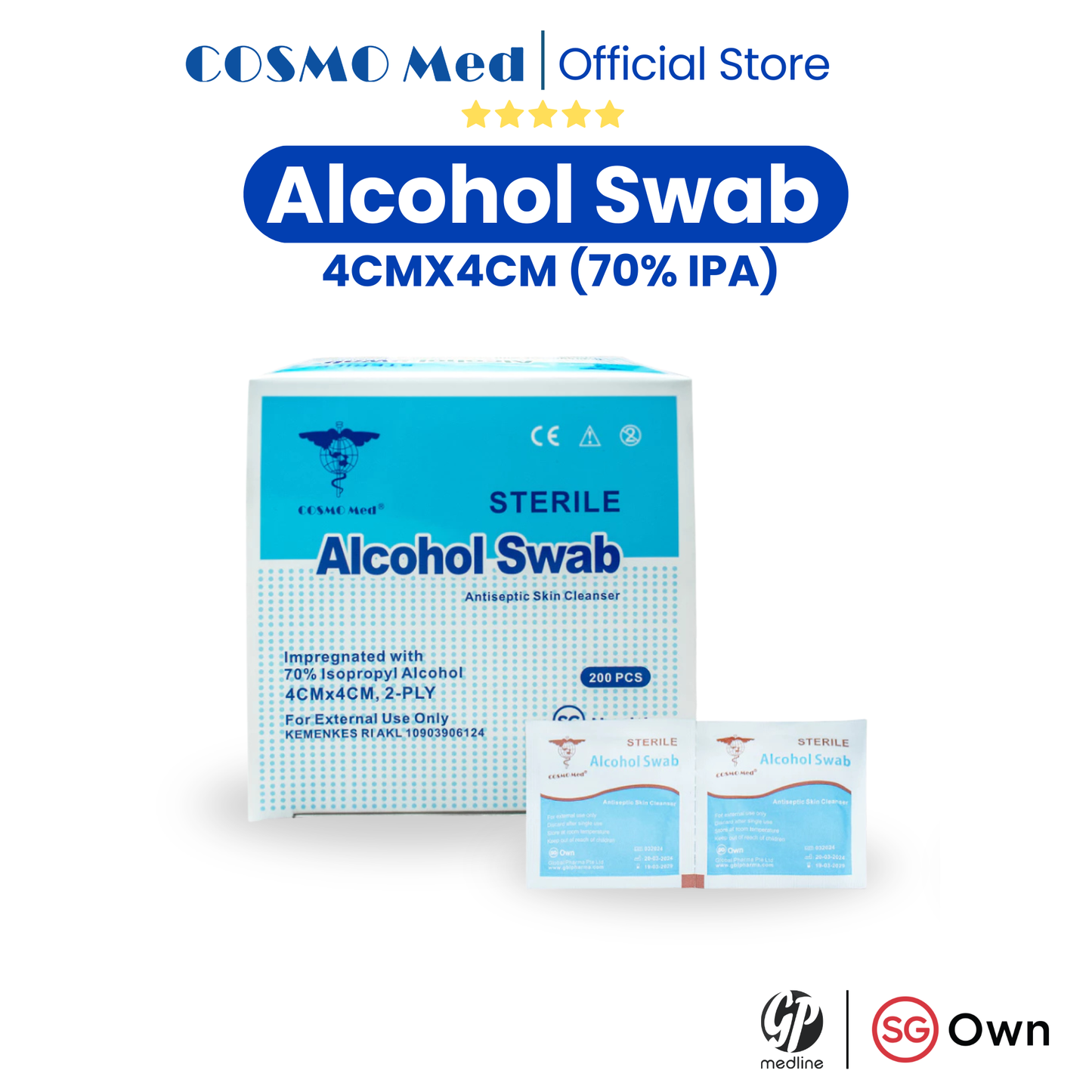 Alcohol Swab 70% Isopropyl