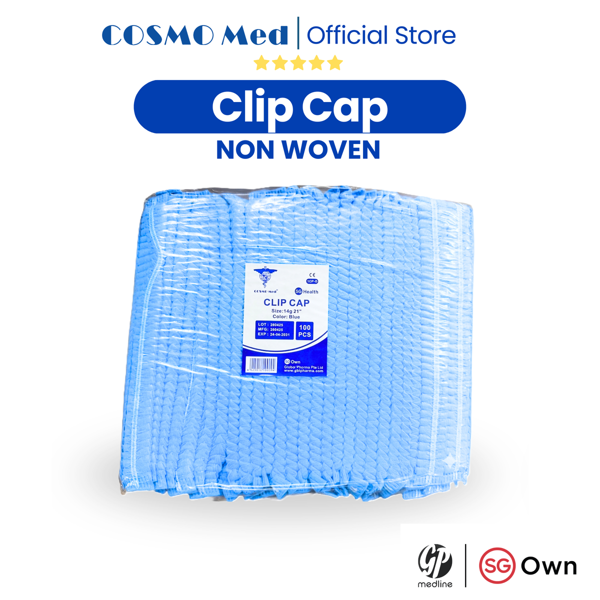 COSMO Med Clip Cap - 100pc/pk [ 2 colors available]