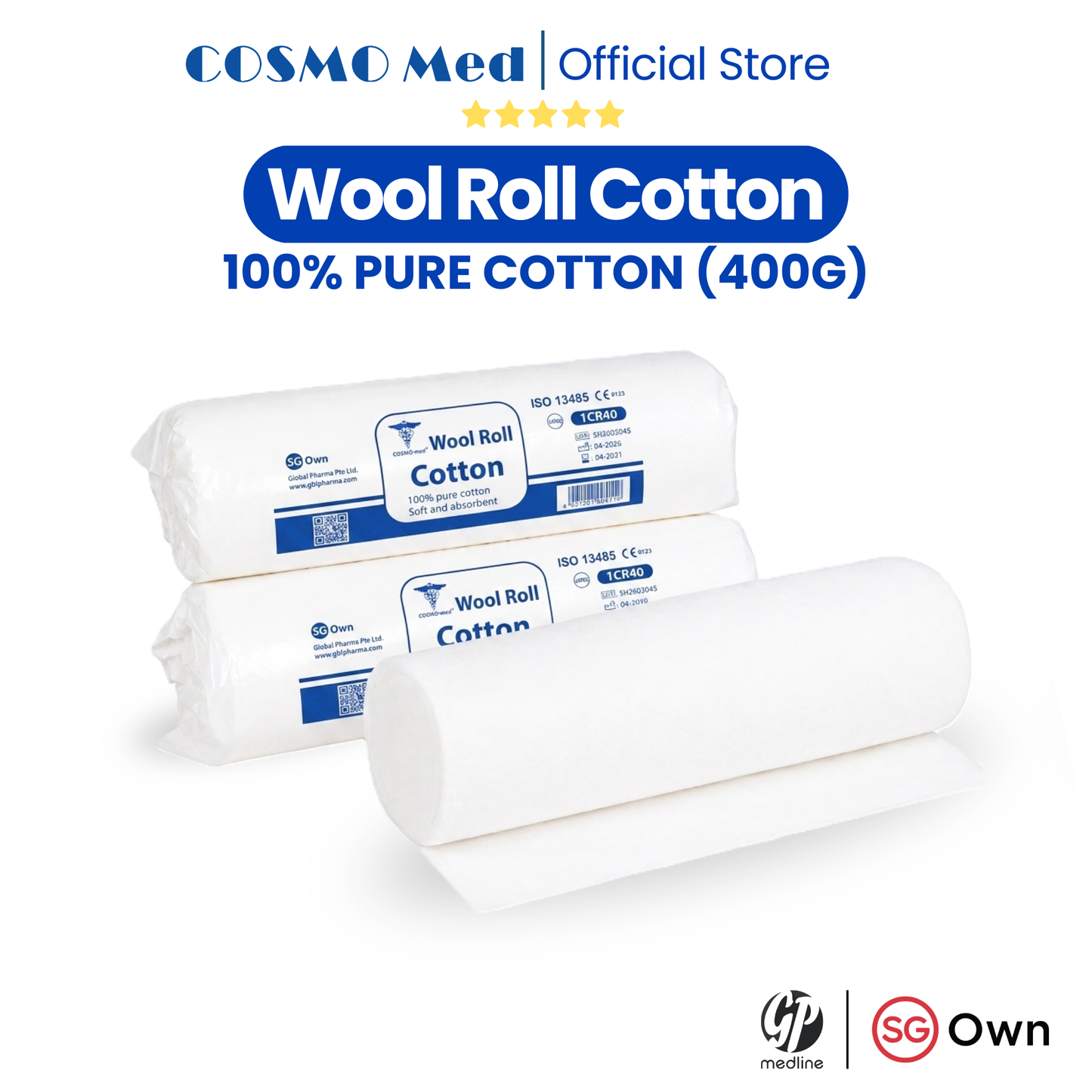 Cotton Wool Roll 400g