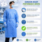Cosmo Med Isolation Gown Blue /30Gsm Knitted Cuff [Pack of 10pcs]
