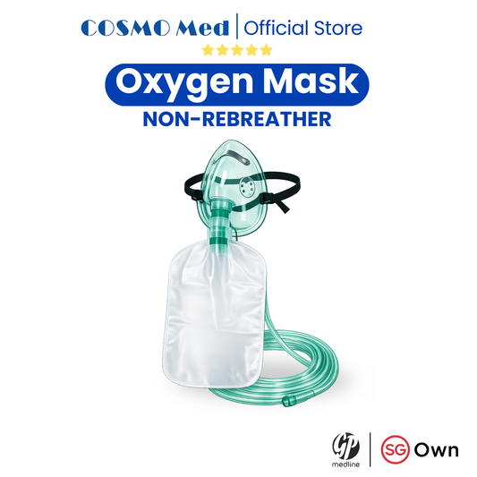 Cosmo Med Oxygen Non-Rebreather Mask with tubing