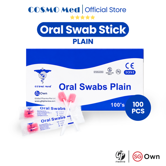 Oral Swab Plain - JUMBO pack of 100pcs per box