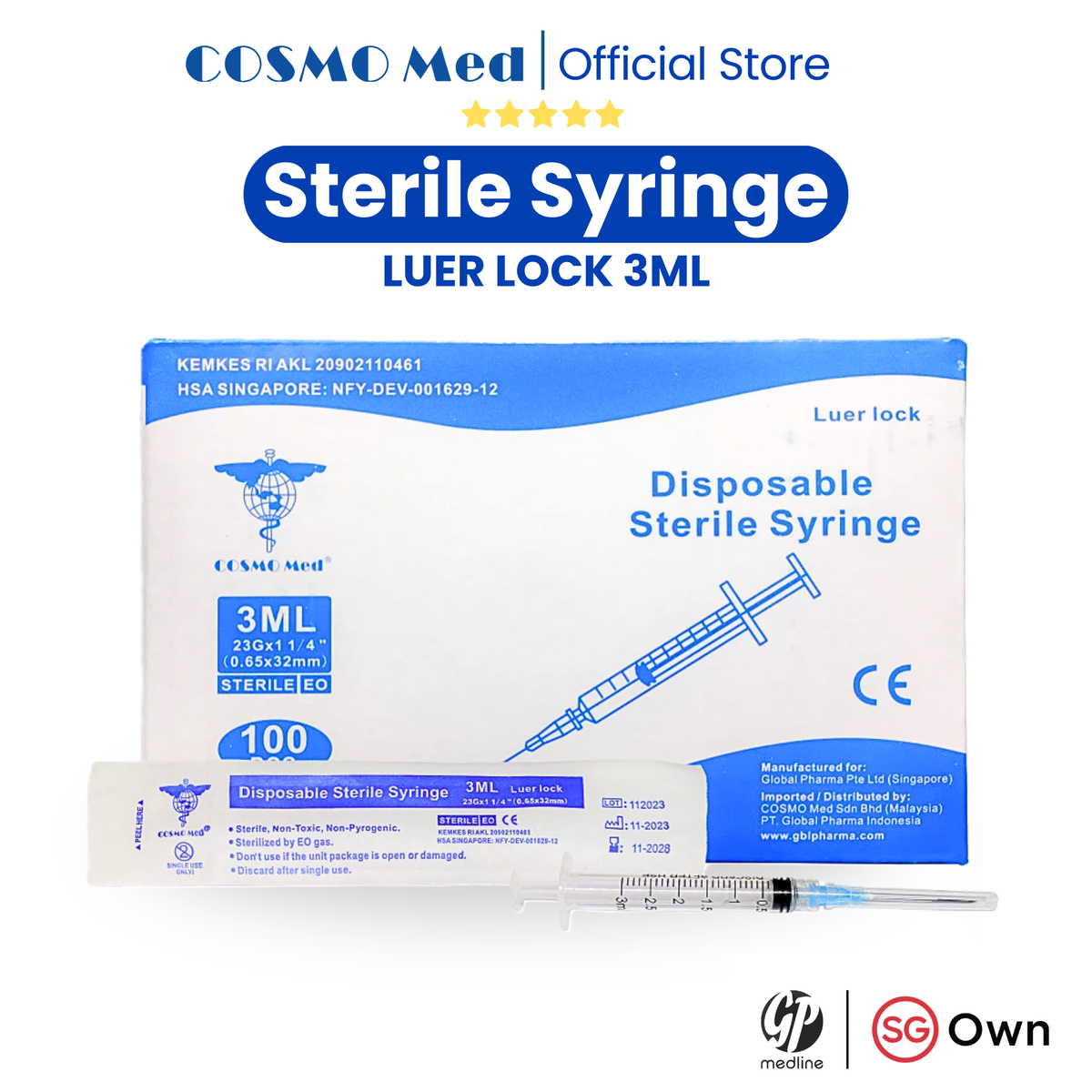 Disposable Sterile Syringe Luer Lock