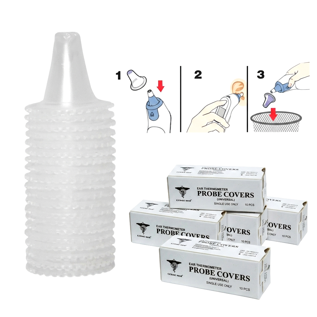 Cosmo Med Universal Ear Thermometer Probe Covers- (Box of 200pcs)