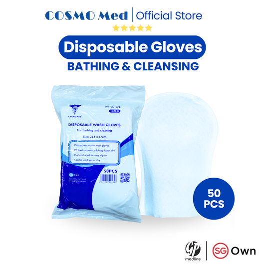 Disposable Wash Gloves- [For bathing and cleaning]-50 PCS