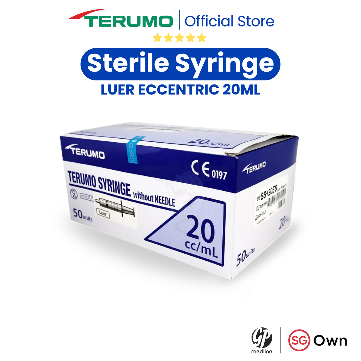 Disposable Syringe Without Needle Luer Eccentric 20ml