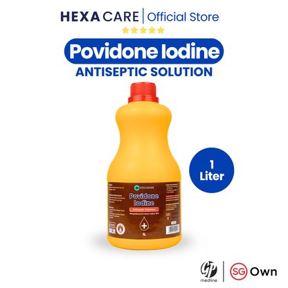 Povidone Iodine Antiseptic Solution- 100ml / 1L