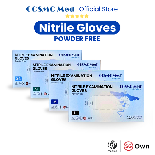 Cosmo Med Nitrile Examination Glove Powder Free -100pcs