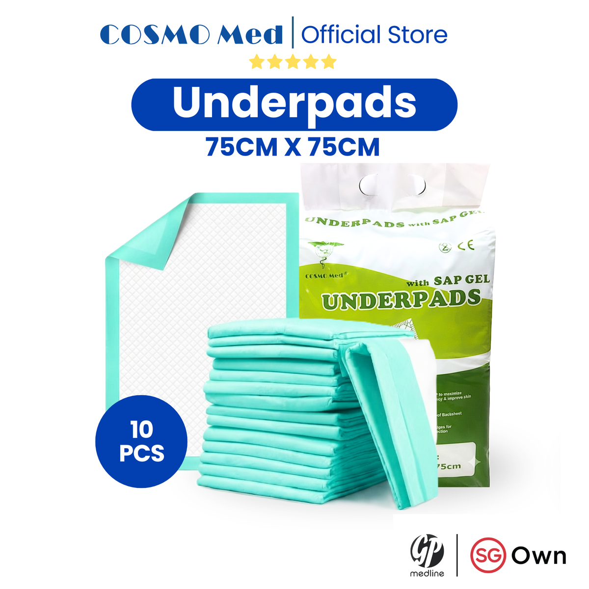 Adult Underpads/Bed pads/ Pee Pads - Premium Quality with *SAP & Highly absorbent* 3 Sizes