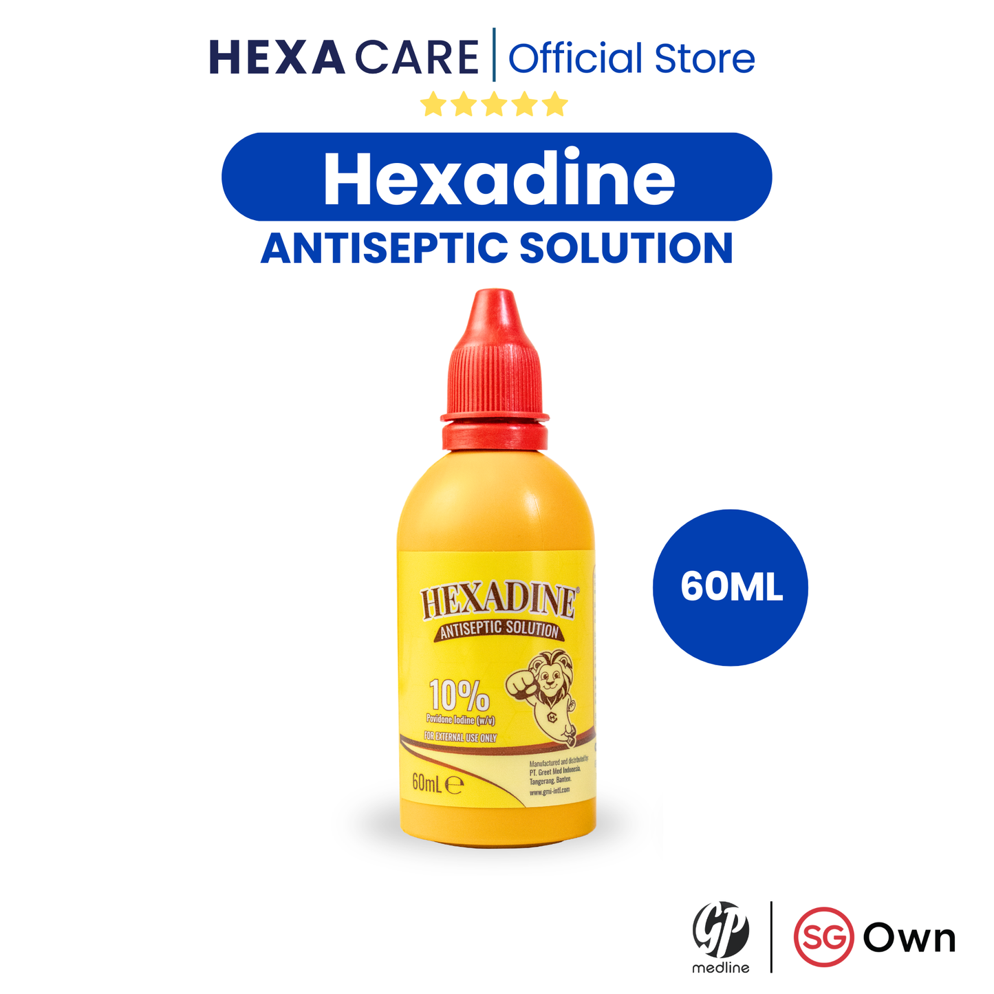 *NEW* HEXADINE Povidone-Iodine — Convenient Travel Sizes | 10ml, 15ml, 30ml & 60ml