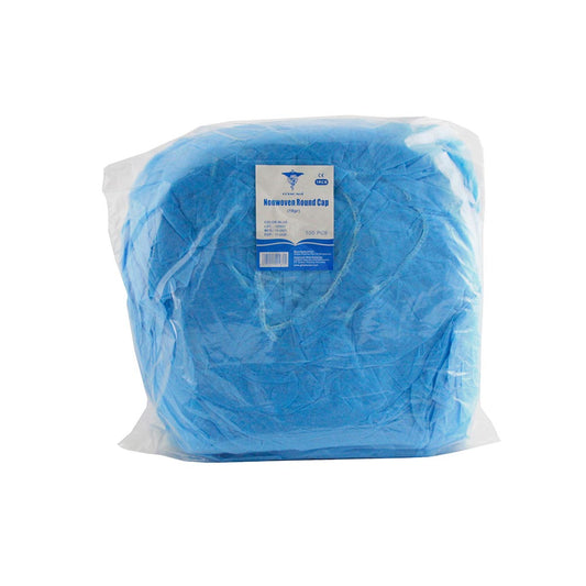 Round Cap, Blue, 100pc/pk, 10pk/ctn.