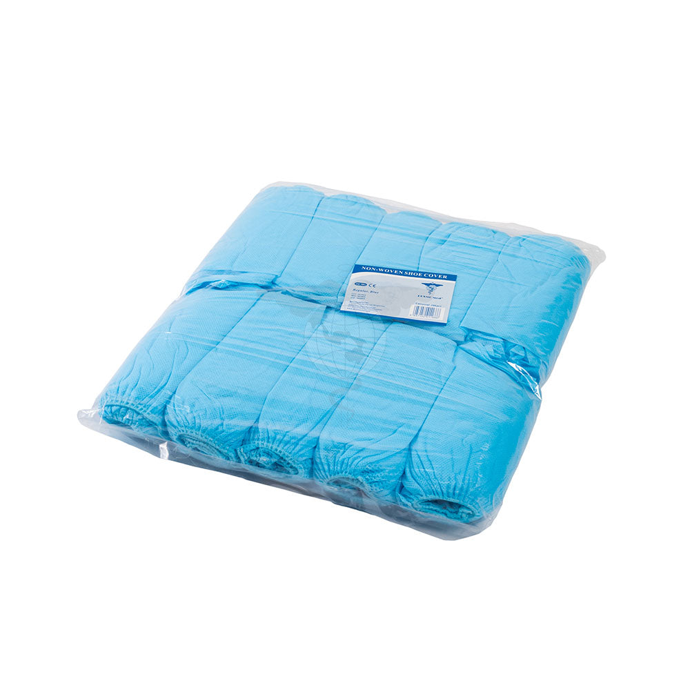 Shoe Cover, Non-Woven, 38g, Blue, 100pc/pk, 10pk/ctn.
