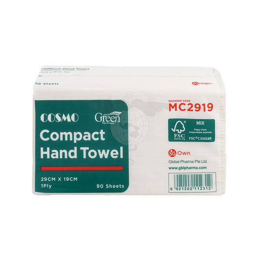 Multi-Fold Paper, Compact, 29x19cm, 1ply, 90s/pk, 16pk/ctn.