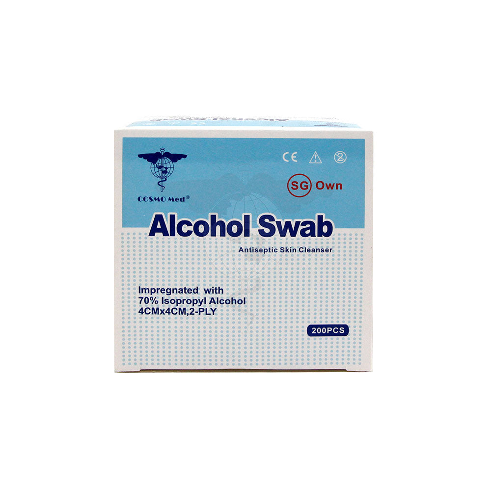 Alcohol Swab, 4x4cm, 2ply, 200s/bx, 50bx/ctn.