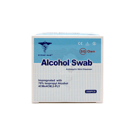 Cosmo Med's 2-ply Alcohol Swab with 70% IPA (4x4cm)