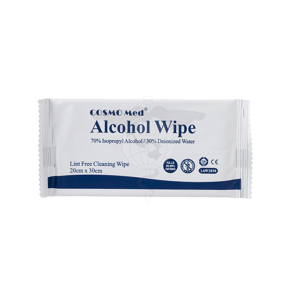 Alcohol Wipes 70%, 20x30cm, 50pc/bag, 20bag/ctn.