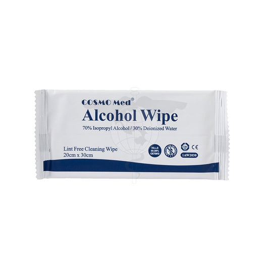 Alcohol Wipes 70%, 20x30cm, 50pc/bag, 20bag/ctn.