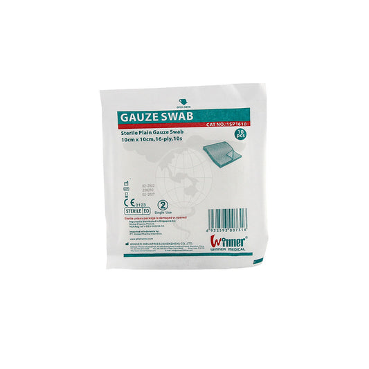 Woven Gauze Swab, 10x10cm, 16-ply, Sterile, Pack/10s