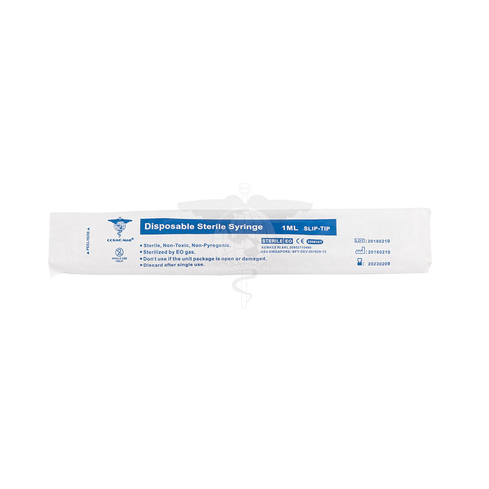 Disposable Syringe (CM), 1ml , Slip-tip, Sterile, 100pc/bx, 30bx/ctn.